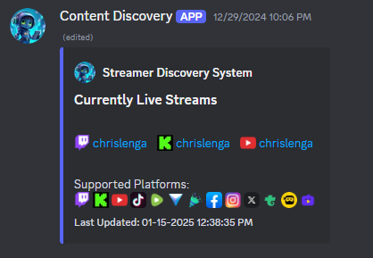 Stream Discovery Bot - 1